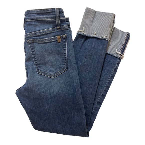 Joe's Jeans Women's Barb Cuff Mid Rise Crop Blue Jeans Size 25 Style 4500371793 - Picture 4 of 11